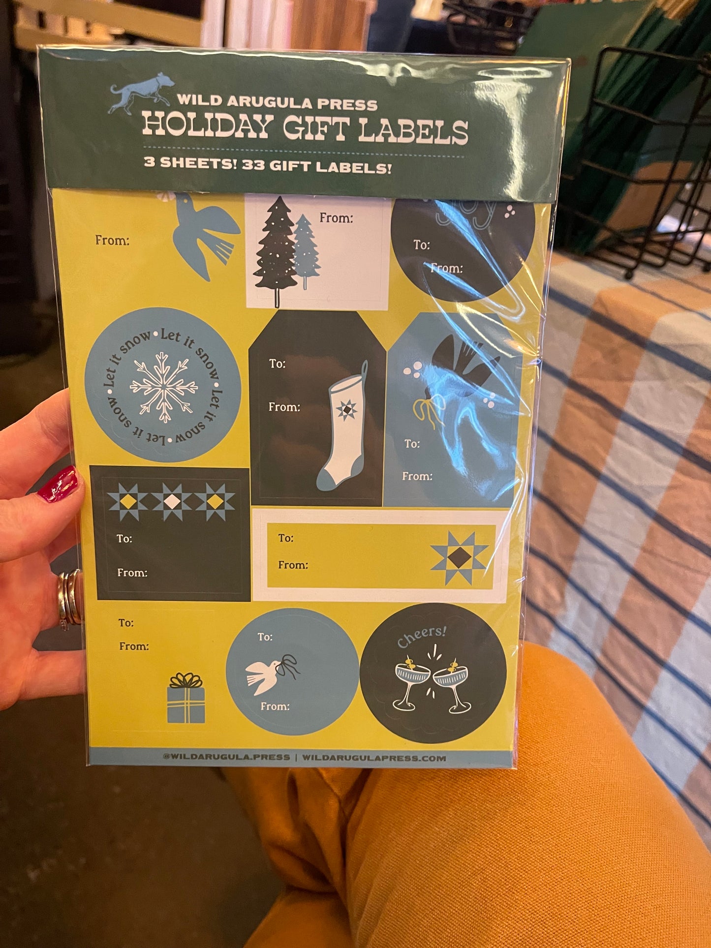 Joy Bird & Star Quilt Gift Labels