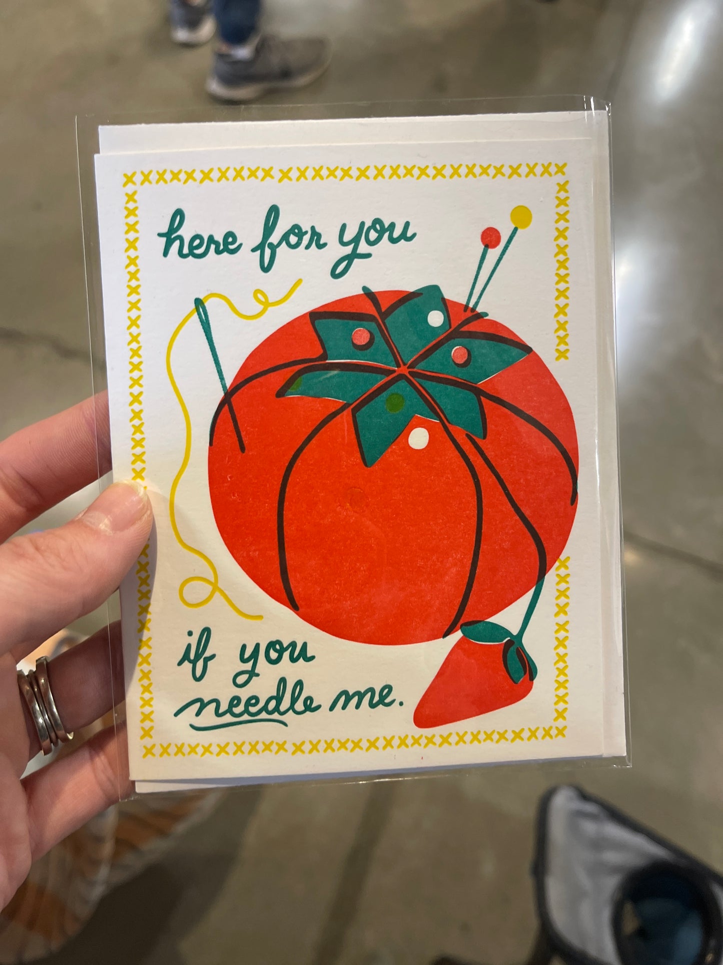 Tomato Pincushion Greeting Card