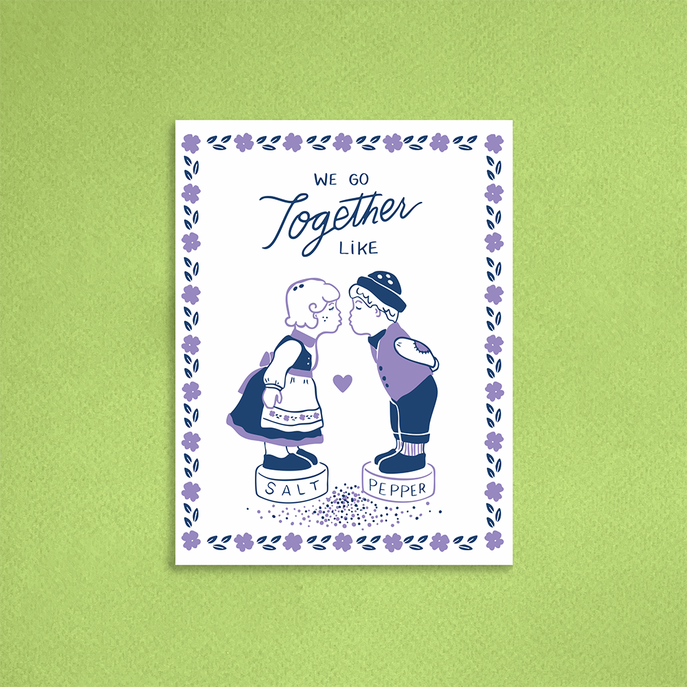Vintage Salt & Pepper Shaker Greeting Card