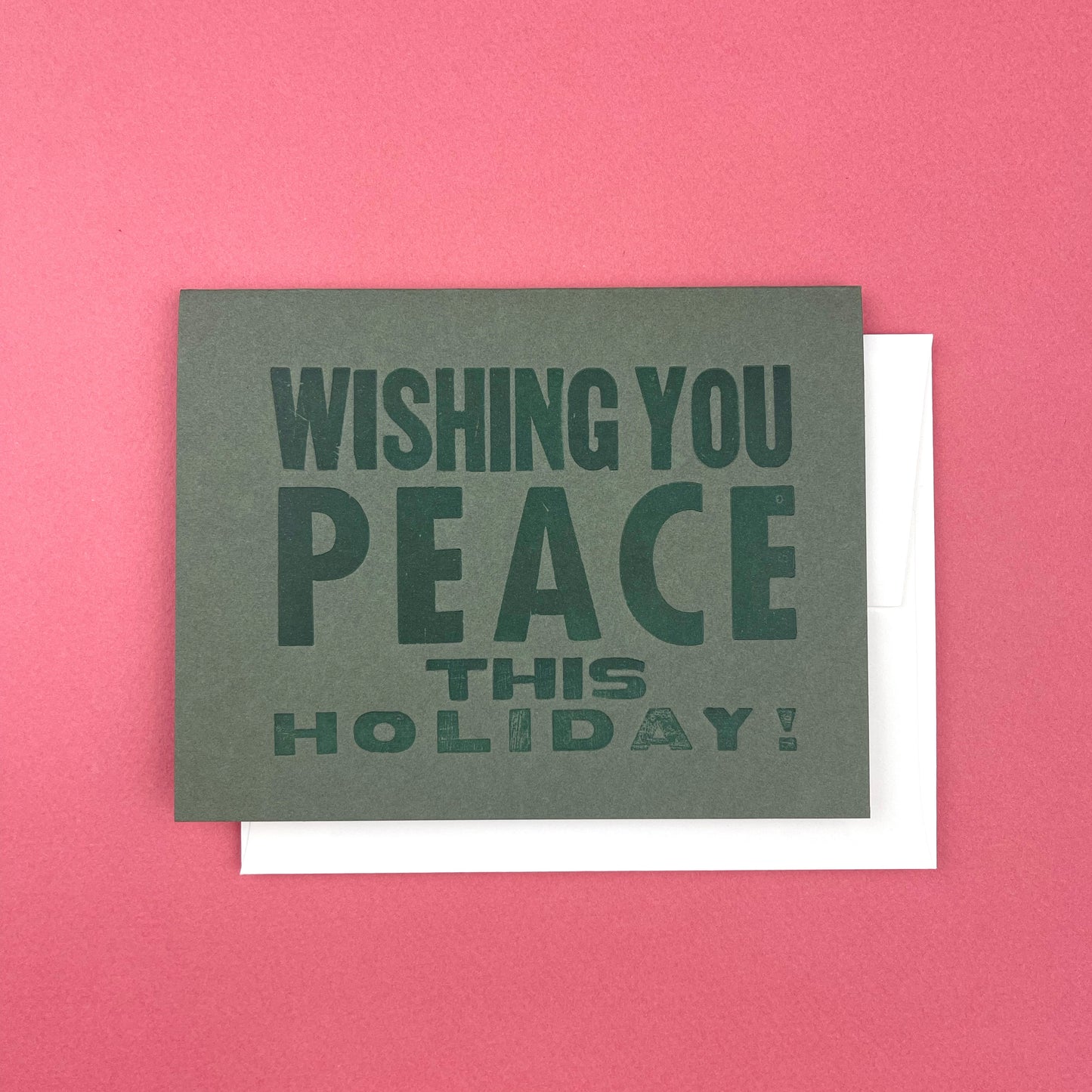 Typeset Peace Holiday Card - Wild Arugula Press