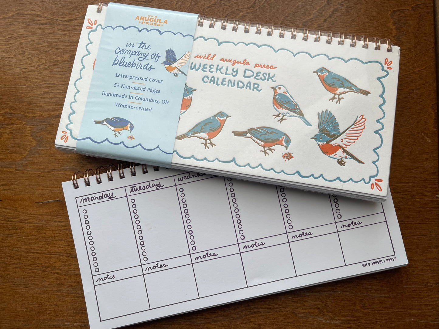 Bluebird Weekly Calendar