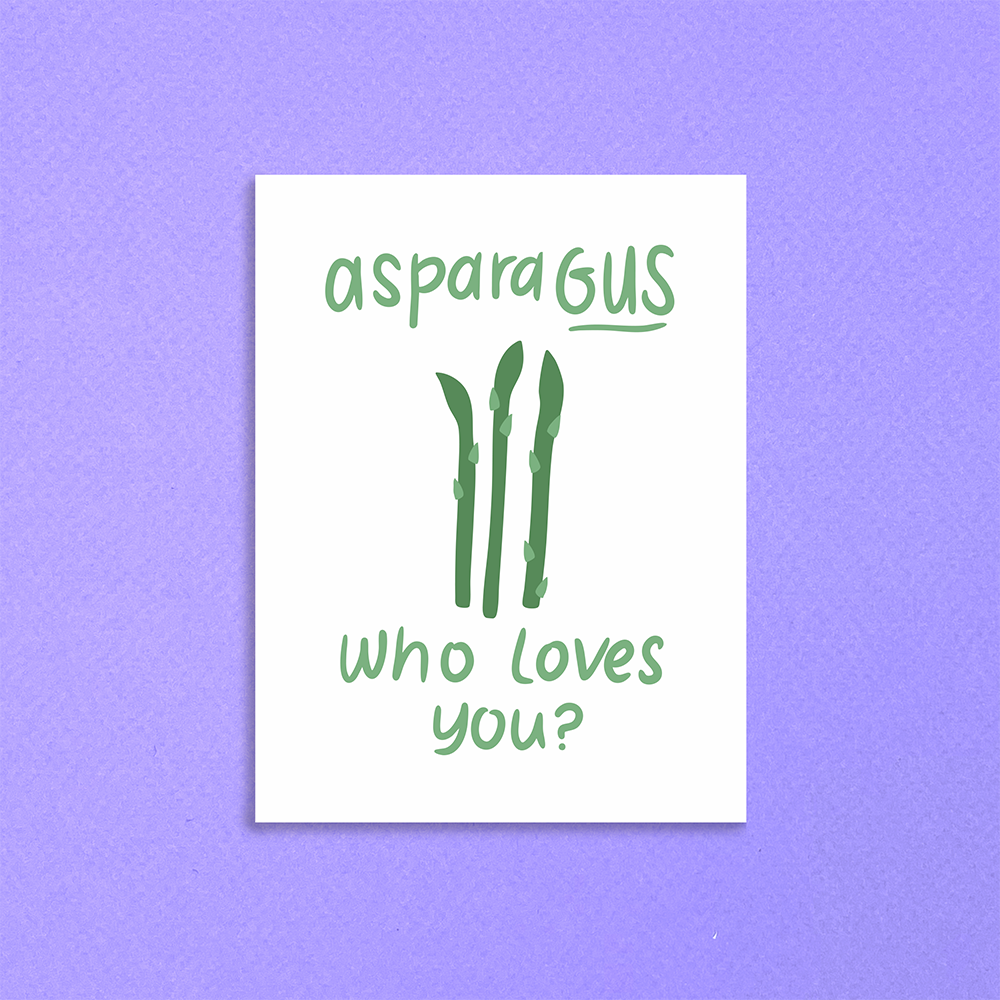 Asparagus Who Loves You Greeting Card