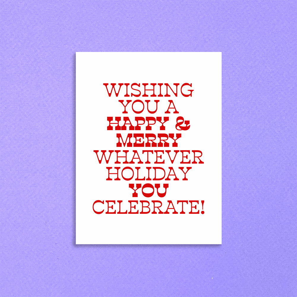Red Happy Whatever Greeting Card