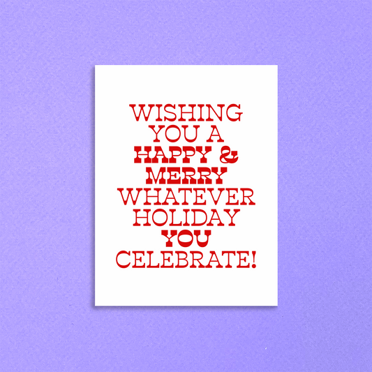 Red Happy Whatever Greeting Card