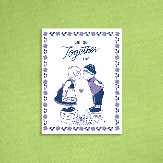 Vintage Salt & Pepper Shaker Greeting Card