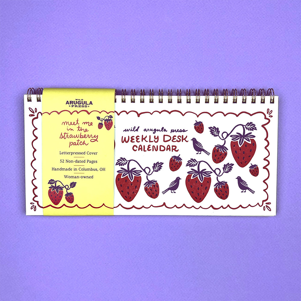 Strawberry Patch Weekly Calendar Pad