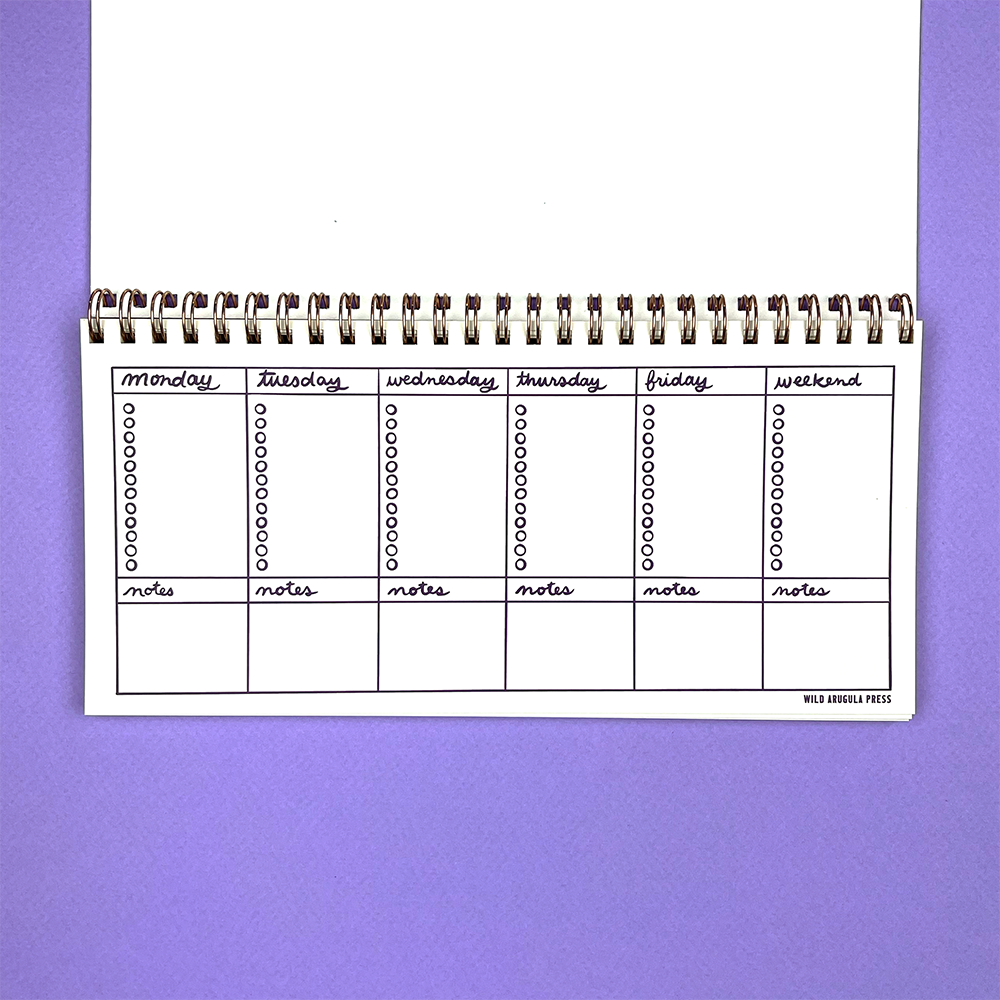 Strawberry Patch Weekly Calendar Pad